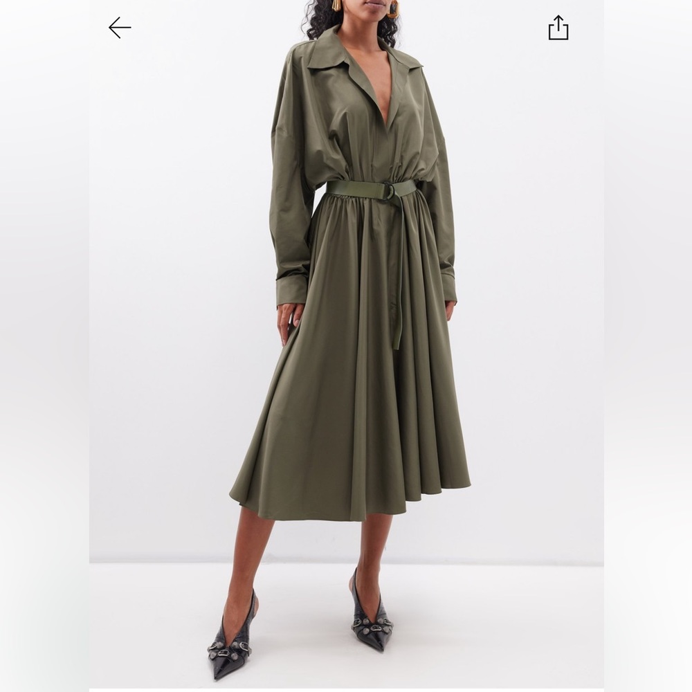 Norma Kamali Super Oversized Boyfriend NK Shirt Flared Dress
size xs